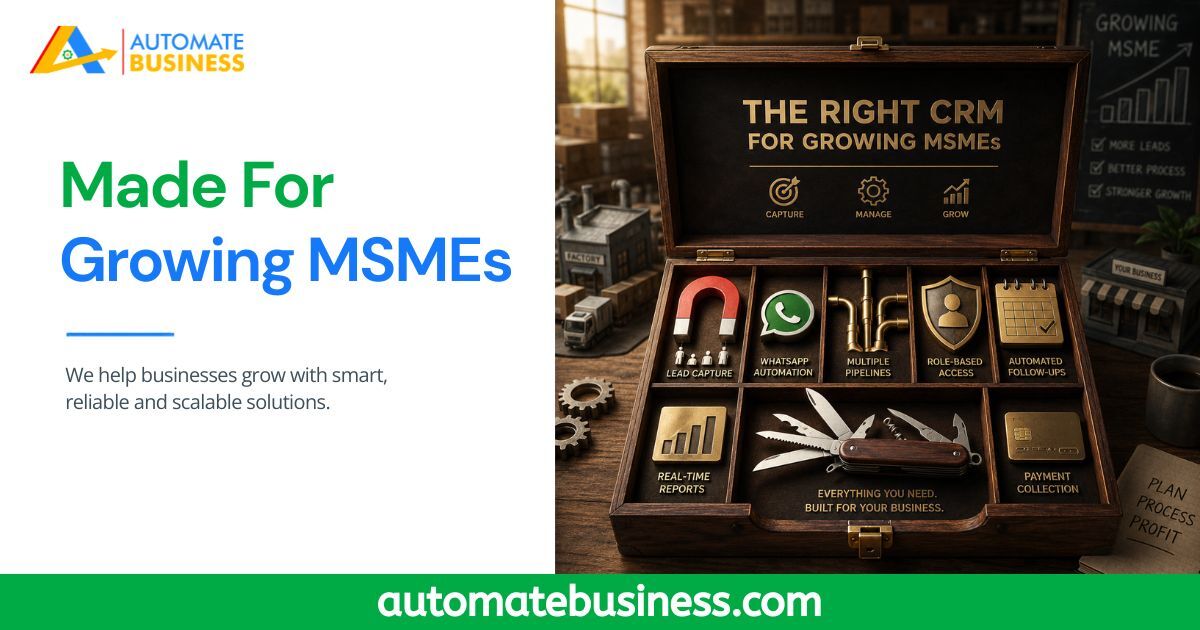 Automate CRM software for growing MSMEs with essential sales automation features.
