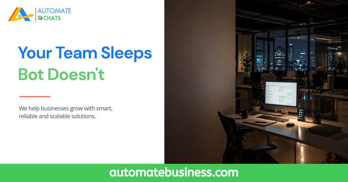 Automate Chats WhatsApp chatbot providing 24/7 customer support for small businesses.