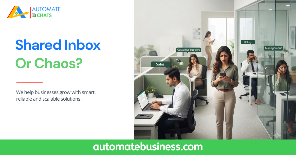 Automate Chats shared WhatsApp inbox for collaborative customer support teams.