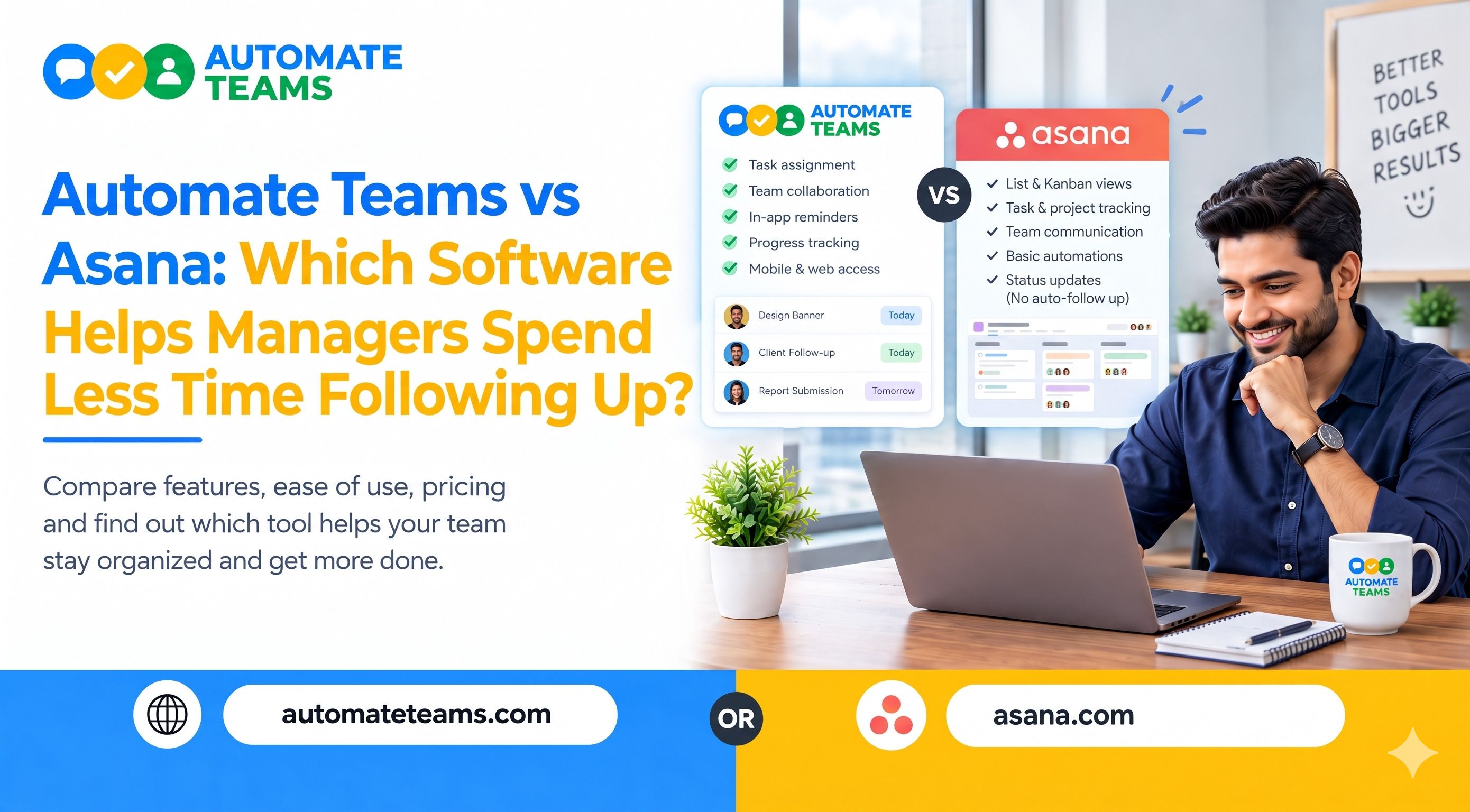 Automate Teams App vs Asana: Which Software Helps Managers Spend Less Time Following Up?