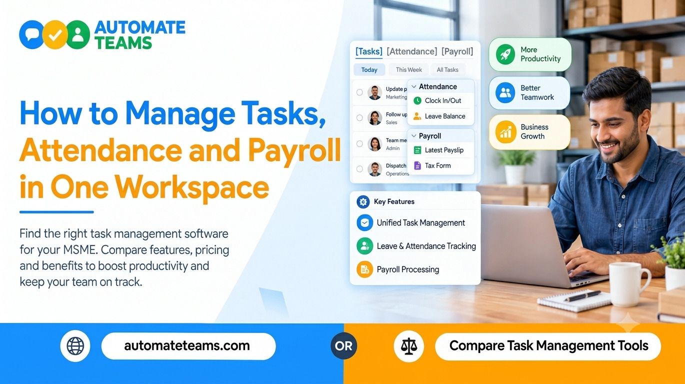 How to Manage Tasks, Attendance and Payroll in One Workspace