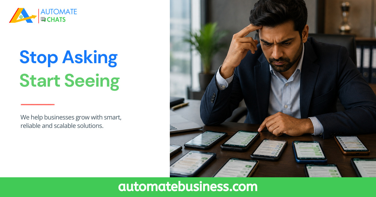 Manufacturing business using Automate Chats WhatsApp API to automate follow-ups, manage customer enquiries, and improve sales visibility through a shared team inbox.