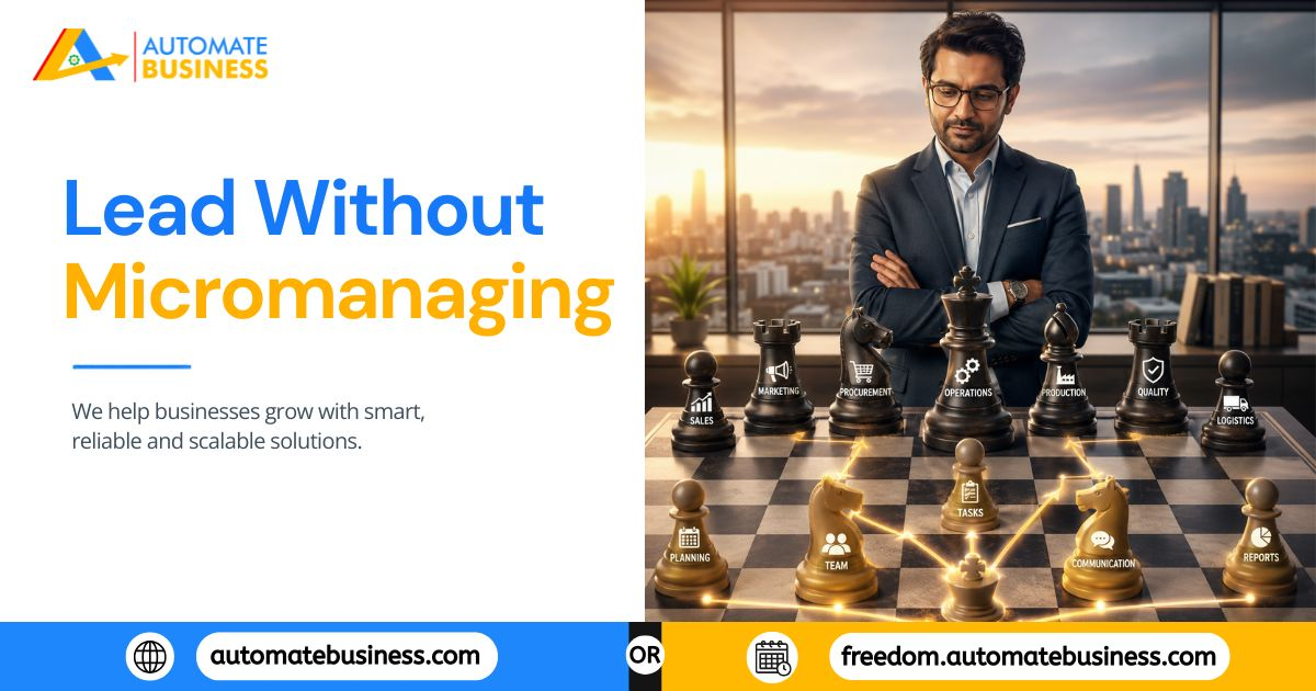 Automate Business graphic promoting task management that helps business owners lead teams effectively without micromanaging.