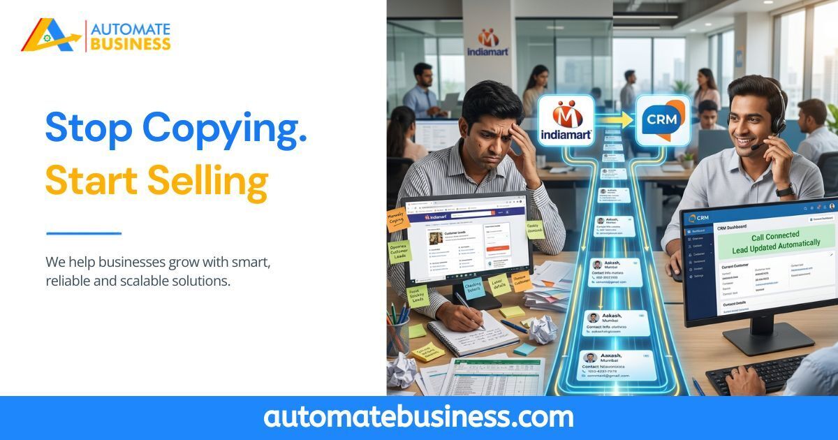 Automatically sync IndiaMART leads to CRM and eliminate manual data entry.